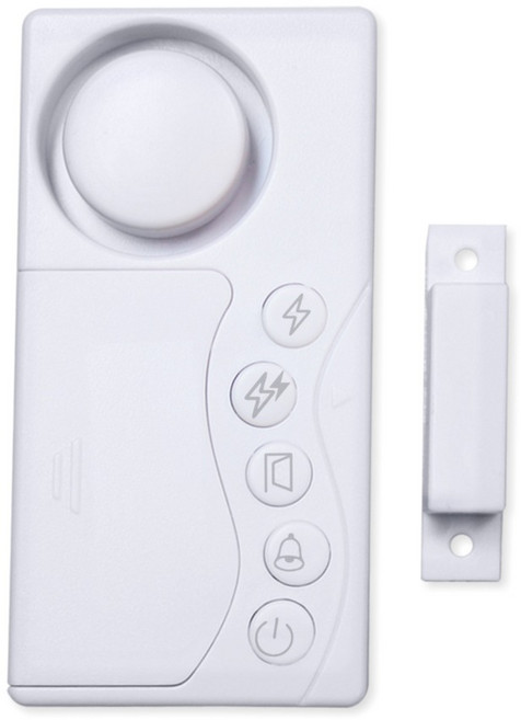 e-kit 逸奇 四合一簡易按鍵式門磁警報器 ES-32N 警報器84 x 43 x 14mm + 門磁45 x 10 x 12mm 36g, 1個