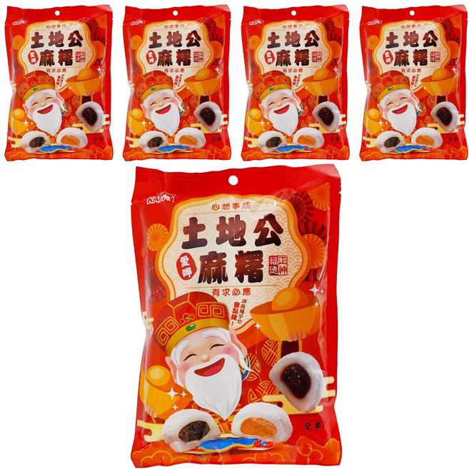 凱岳 土地公綜合麻糬, 150g, 5包