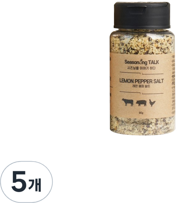 시즈닝톡 레몬페퍼 솔트, 90g, 5개