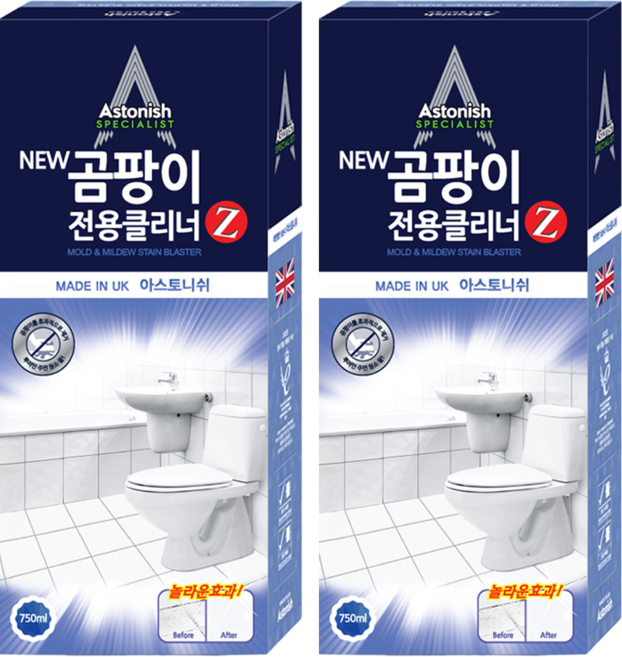 아스토니쉬 NEW 곰팡이 전용 클리너 Z, 750ml, 2개