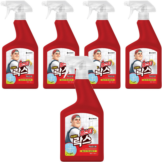 홈스타 착 붙는 락스 스프레이, 900ml, 5개