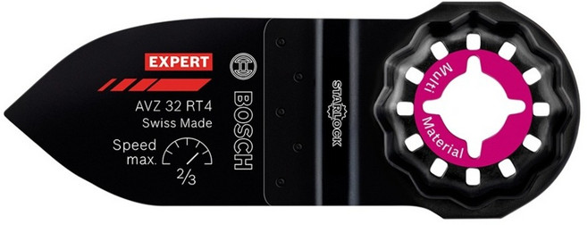 BOSCH 博世 台灣公司貨 超耐久鎢鋼V型木 漆兩用磨片 AVZ 32 RT4, 1個