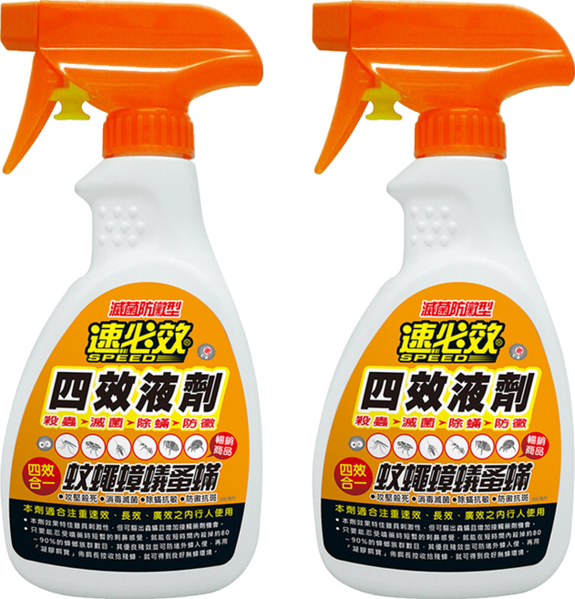 速必效 四效液劑 消滅蟑螂螞蟻蛋螨, 300ml, 2瓶