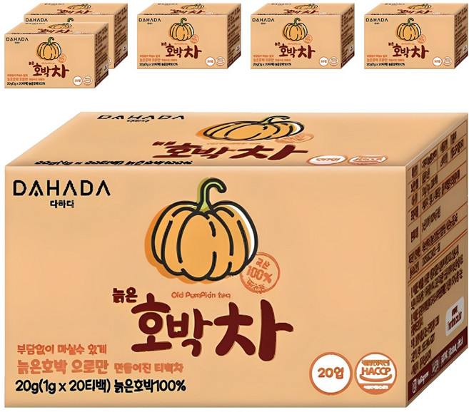 다하다 늙은 호박차, 1g, 20개입, 6개