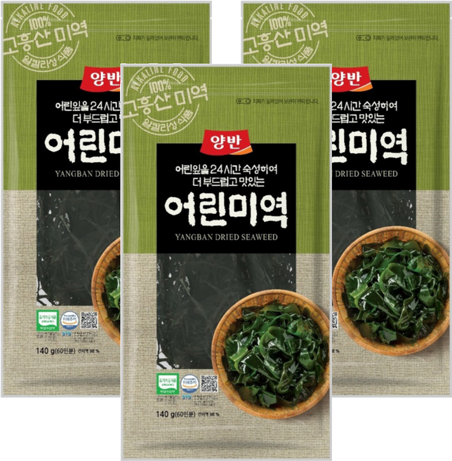 Dongwon 東遠 Yangban 兩班 貴族嫩海帶, 140g, 3包