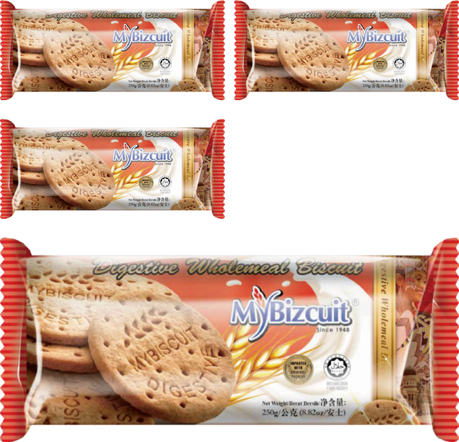 MyBizcuit 麥比客 經典消化餅, 250g, 4包