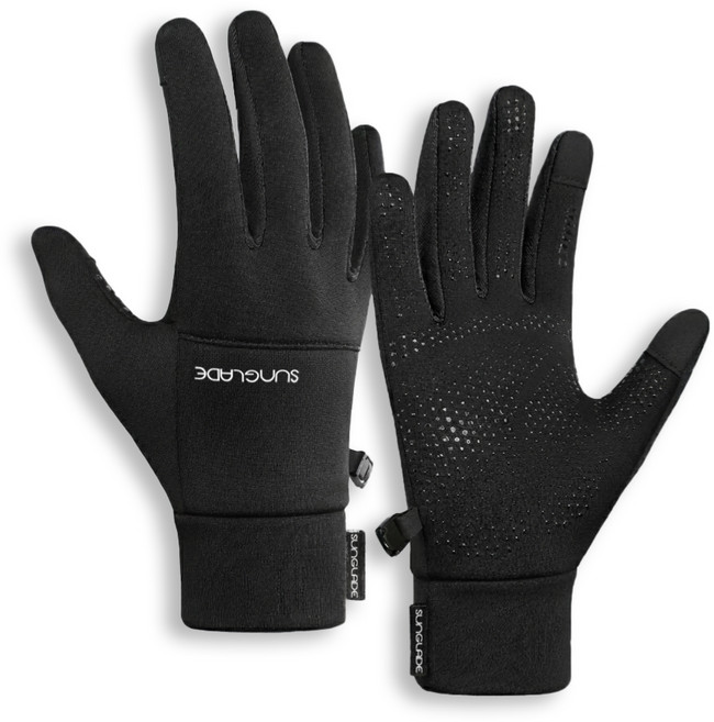 썬글레이드 겨울 러닝 방한 장갑, 블랙, 1세트
