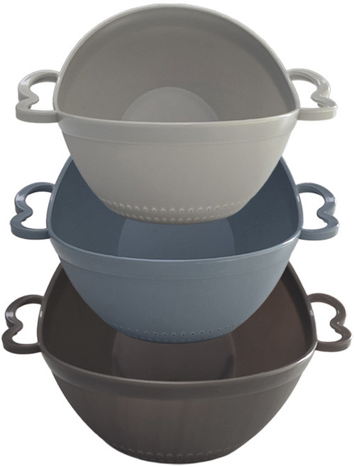 카밀리아 국내산 하트손잡이 멀티 채반 믹싱볼 세트, 3종, 1세트