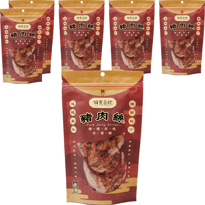 TASTY TREASURE 國寶香珍 豬肉絲, 200g, 6包