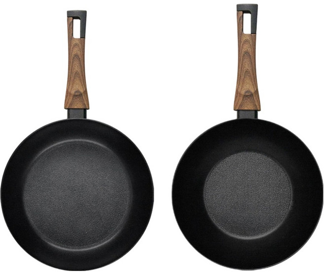 실바트 IH 인덕션 까리노 프라이팬 세트 2개, 블랙, 프라이팬 26cm + 궁중팬 26cm, 1세트