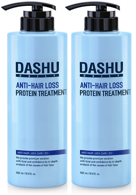 다슈 데일리 안티헤어로스 단백질 탈모증상완화 트리트먼트, 500ml, 2개