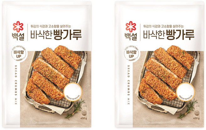 백설 빵가루, 450g, 2개