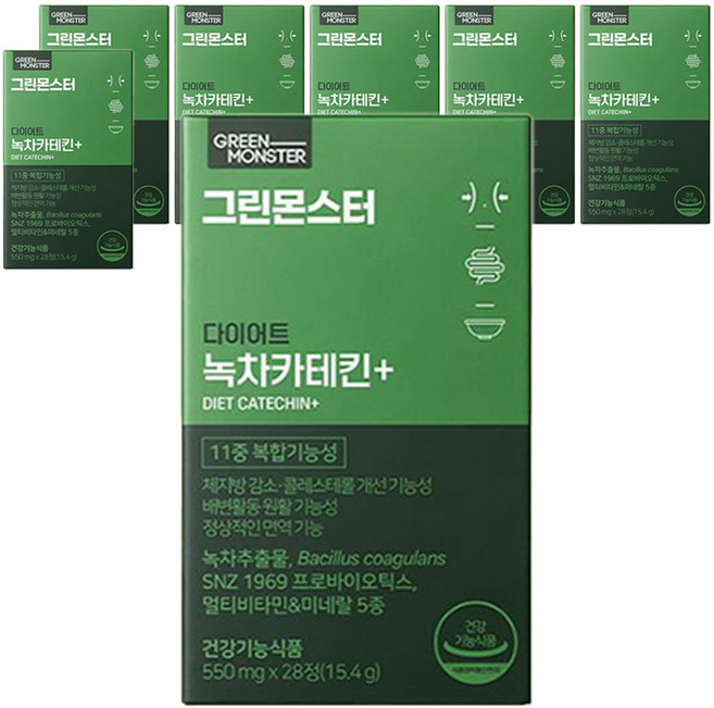 GREEN MONSTER 綠茶兒茶素Plus孅萃錠, 28顆, 7盒