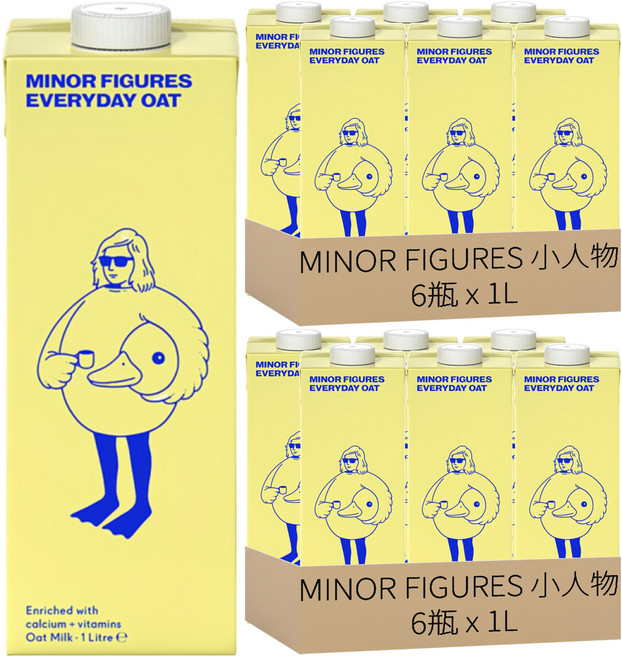 MINOR FIGURES 小人物 每日燕麥奶, 1L, 12瓶