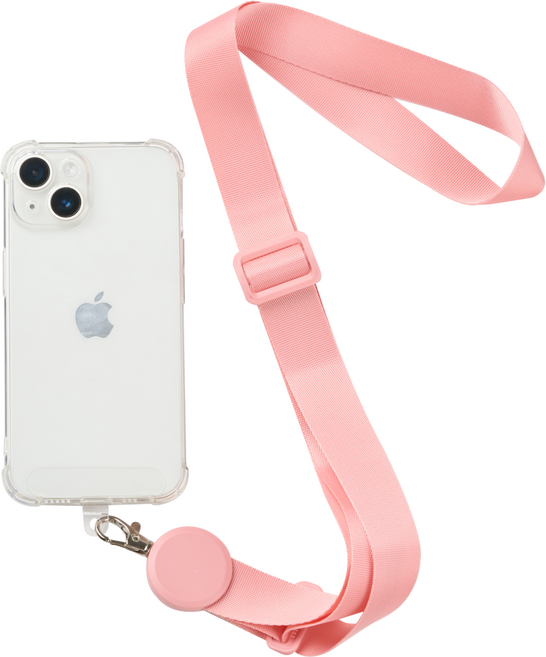 하이퀄 와이드 핸드폰 목걸이 스트랩 전 기종, 핑크, 1개
