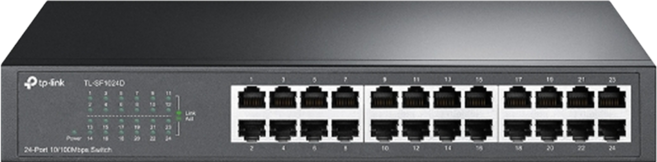 tp-link 10/100Mbps 24埠桌上型乙太網路交換器, 1個, TL-SF1024D