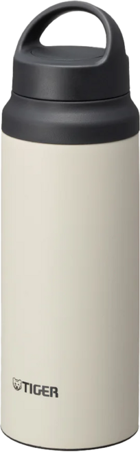 TIGER 虎牌抗菌加工運動型保溫瓶 寬口設計 斜柄握把 擋冰板設計 雙層不銹鋼真空, 北極白狼, 600ml, 1個