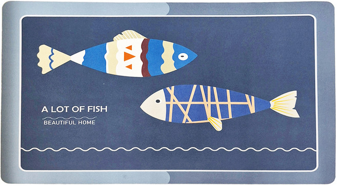 軟式珪藻土踏墊 Set 雙魚, 1組