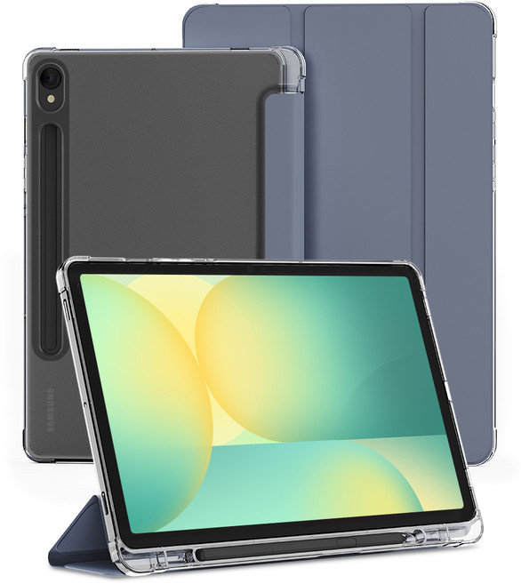 신지모루 클리어 펜슬 수납 태블릿PC 케이스, 라벤더 퍼플, 1개