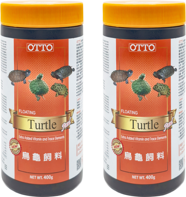 OTTO 建興水族 烏龜飼料, 400g, 2罐