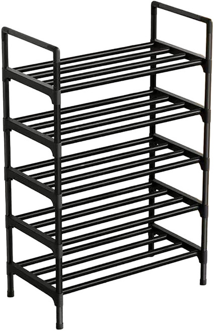 簡約組合鞋架 45 x 26 x 96cm 778g, 黑色, 1個