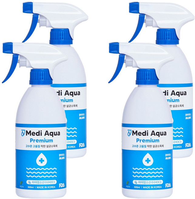 메디아쿠아 살균소독제, 500ml, 4개