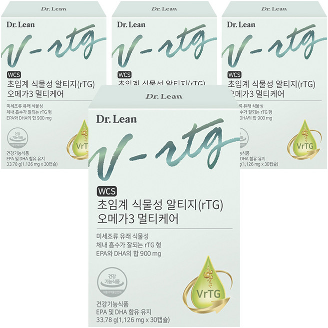 Dr.Lean 超臨界植物性rTG Omega-3多效護理 33.78g, 4個, 30錠