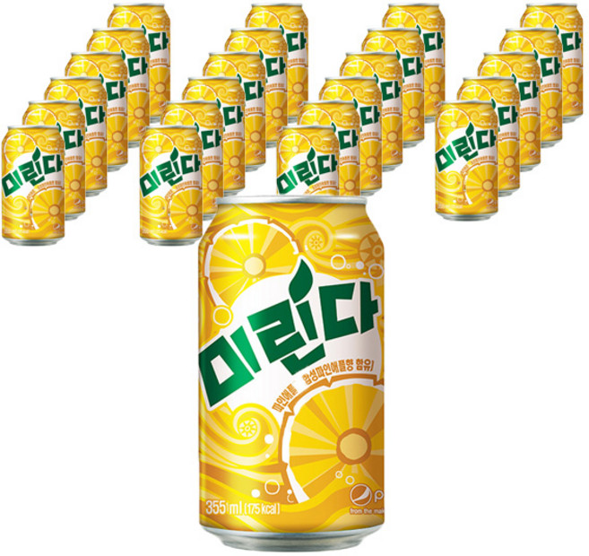 미린다 파인애플 탄산음료, 355ml, 24개