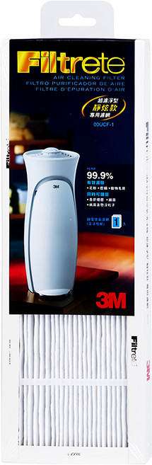 3M Filtrete 淨呼吸 超濾淨型靜旋款更換活性碳濾網, 00UCF-1, 1個