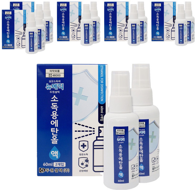 뉴메딕 소독용 에탄올 스프레이, 12개, 60ml