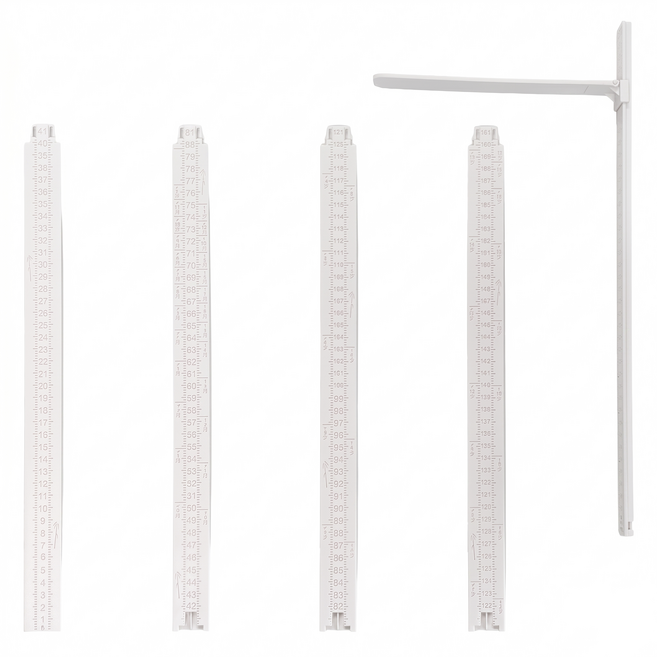 디엔오 신장 측정기 플라스틱 자 200cm, 화이트, 1개