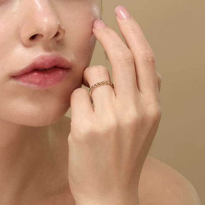 semijuwelry 女款 14K 3mm 泡泡球戒指