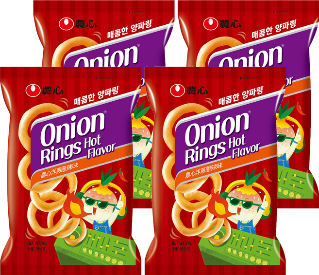 NONGSHIM 農心 洋蔥圈 辣味, 70g, 4包