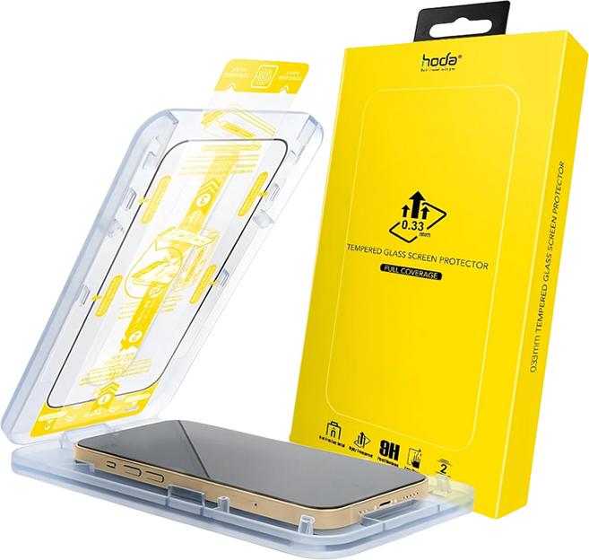 HODA 好貼 手機玻璃螢幕保護貼 for iPhone 15 Pro 亮面 9H AR抗反射 附無塵太空艙貼膜神器 透明