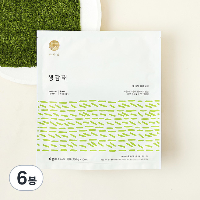 바다숲 자연 그대로 생감태 5매, 6g, 6봉