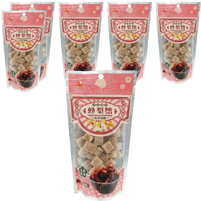 Chiao-E 巧益 枇杷海鹽蜂梨糖, 210g, 6包