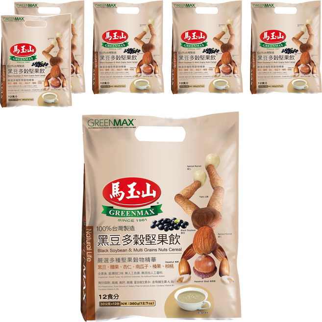 馬玉山 黑豆多穀堅果飲, 30g, 12包, 6袋