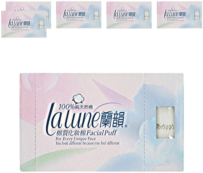 lalune 蘭韻 棉質化妝棉, 100片, 6盒