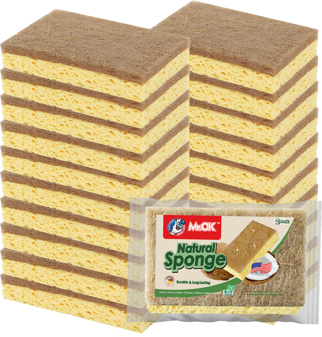 미스터오케이 내츄럴 코코넛 섬유 셀룰로오스 수세미, 10개, 2개입