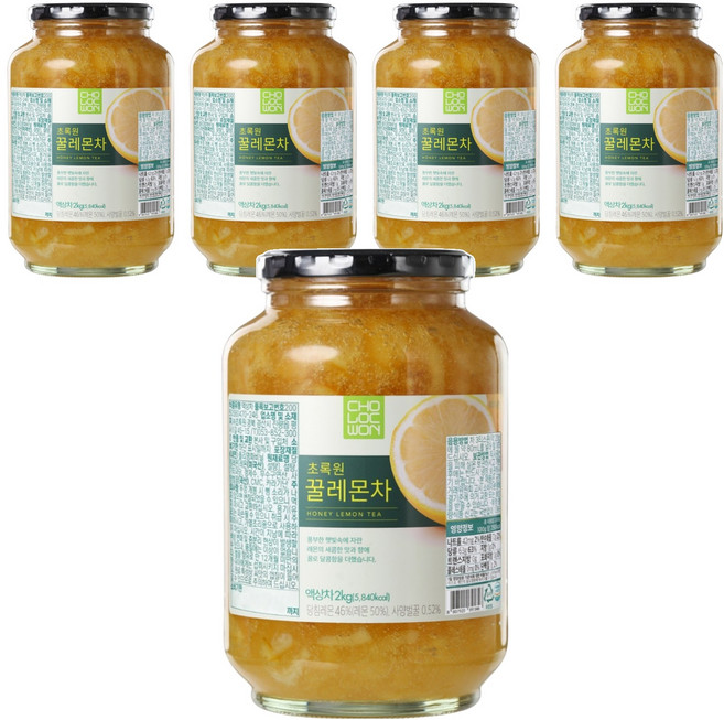 초록원 꿀레몬차, 2kg, 1개입, 5개