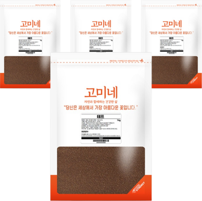 고미네 테프 잡곡, 1kg, 4개