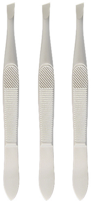 벨로티 스테인리스 사선형 다용도 족집게 3p, 무광실버, 1개