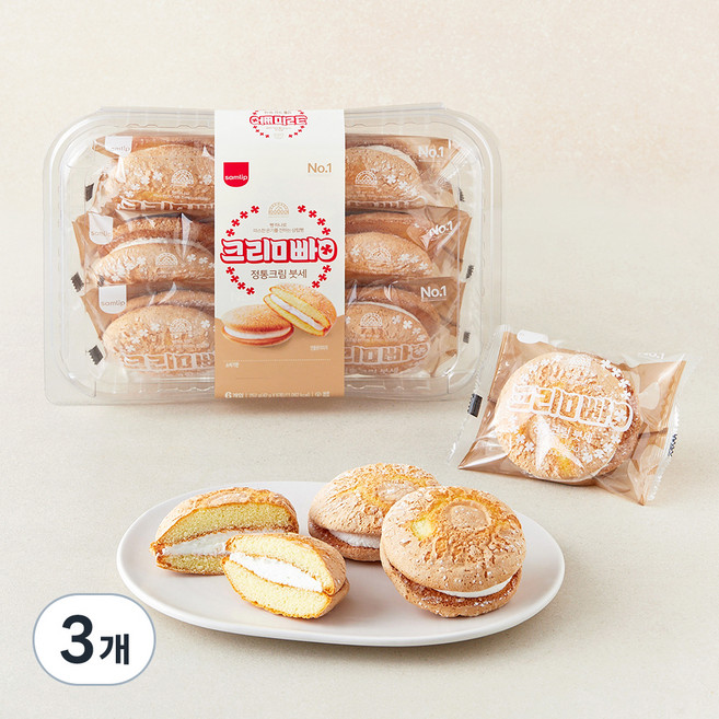 삼립 정통 크림 붓세, 42g, 6개입, 3개