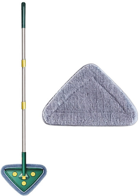 골든리 바닥 벽 창문 만능 밀대 + 극세사 걸레 세트, 혼합색상, 1세트