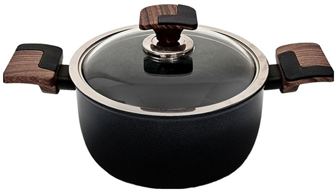 실바트 인덕션 까리노 IH 양수냄비, 24cm, 블랙, 1개