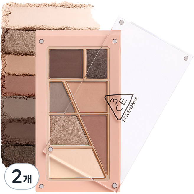 3CE 레이어 잇 올아이 팔레트 7.5g, NUTTYBROWN, 2개
