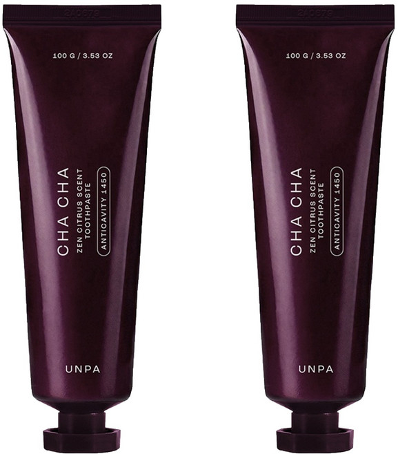 unpa Cha Cha Jen 1450 高含氟牙膏 茉莉花香, 100g, 2個
