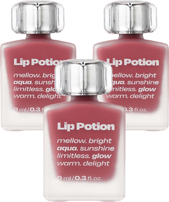 얼터너티브스테레오 립 포션 아쿠아 글로우 립틴트, 5 라즈베리 솝, 3개