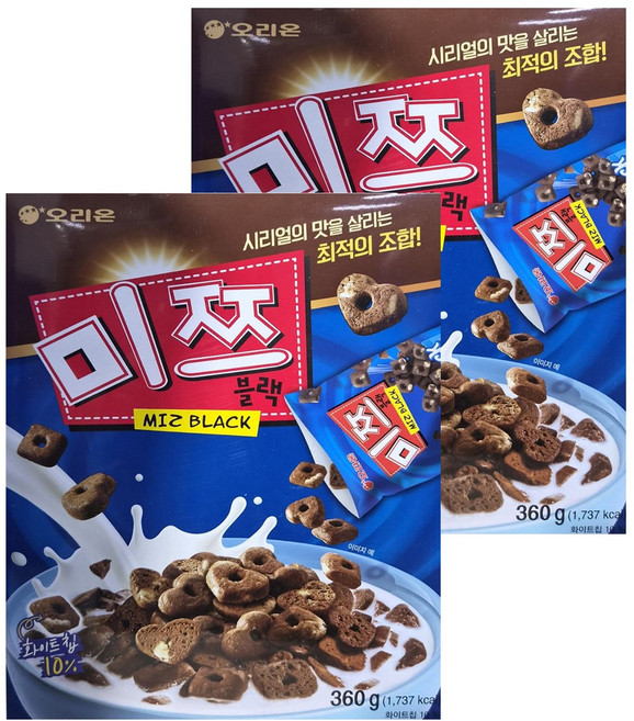 오리온 미쯔블랙 시리얼, 360g, 2개