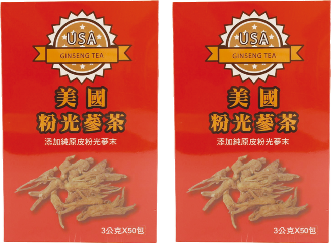 瀚軒 上選美國粉光蔘茶, 3g, 50包, 2盒